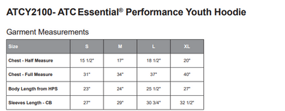 ATC ESSENTIAL® PERFORMANCE YOUTH HOODIE. ATCY2100