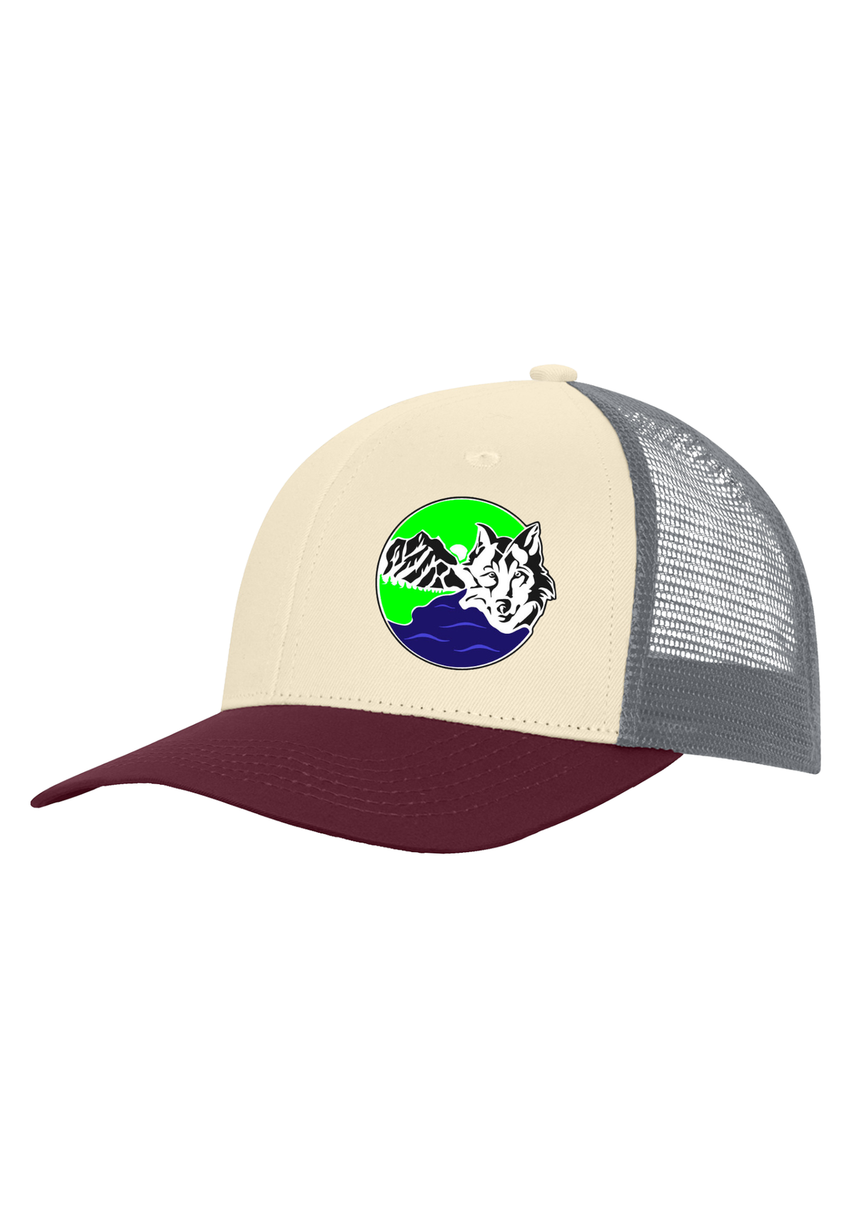Tri Colored Trucker Snapback Cap