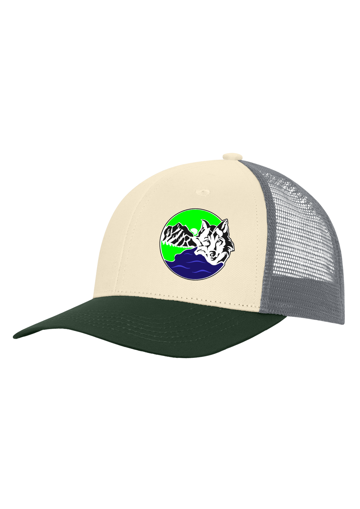 Tri Colored Trucker Snapback Cap